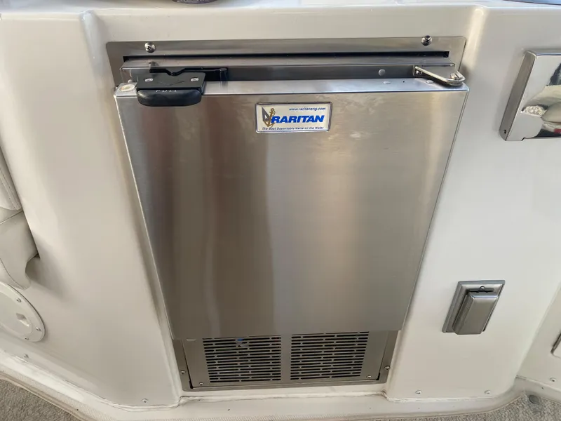 Slide: The Image of Stainless steel refrigerator on a 2000 Carver 396 Motor Yacht. - 22