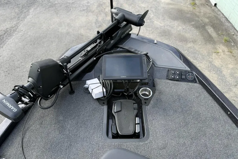 Slide: The Image of Fishing boat deck with Garmin electronics and foot pedal, iKon LXE20, 2026 model. - 7