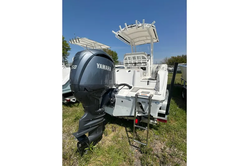 Slide: The Image of 2023 Sea Fox 228 Commander boat with Yamaha 150 engine, rear view. - 5