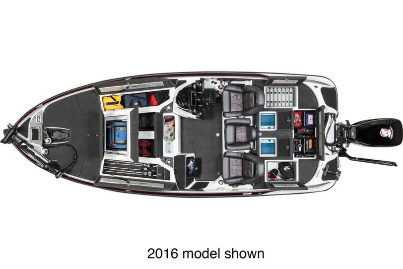 Slide: The Image of Manufacturer Provided Image: Top view of a 2016 Nitro Z21 Pro fishing boat interior layout. - 10