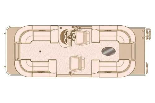 Slide: The Image of Manufacturer Provided Image: Top view of 2018 Starcraft SLS 3 pontoon boat layout. - 8