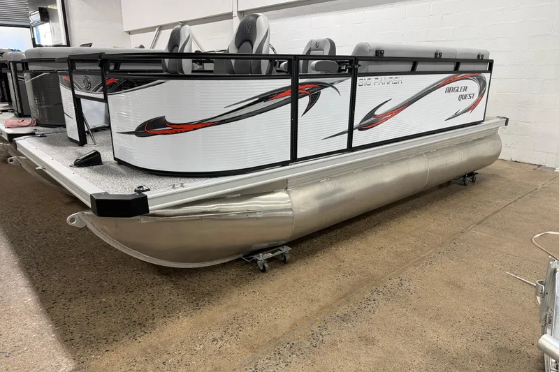 The Image of 2026 Angler Quest 816 Panfish pontoon boat with sleek design and modern features. - 0