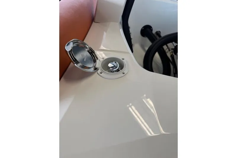 Slide: The Image of Open fuel cap on 2026 Brig Eagle 5 boat, showcasing sleek design. - 7