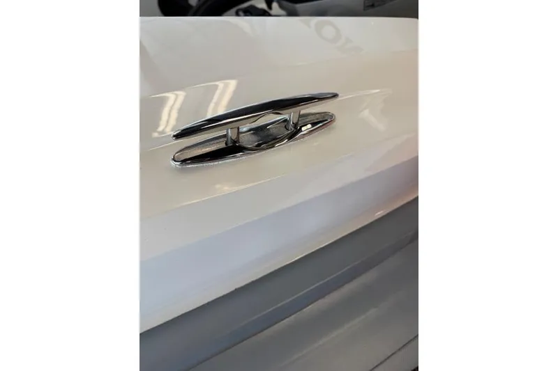 Slide: The Image of Close-up of a 2026 Brig Eagle 5 boat cleat on a white surface. - 8