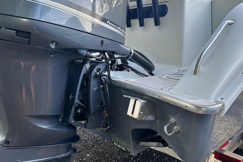 Slide: The Image of 2017 Cape Horn 32 T boat engine and stern detail. - 18