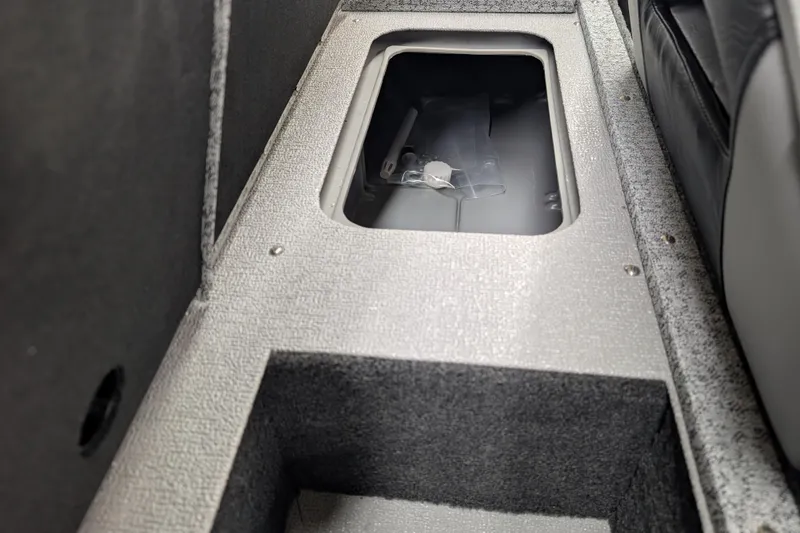 Slide: The Image of Storage compartment in 2026 Smoker Craft Viper XR 165 boat interior. - 6