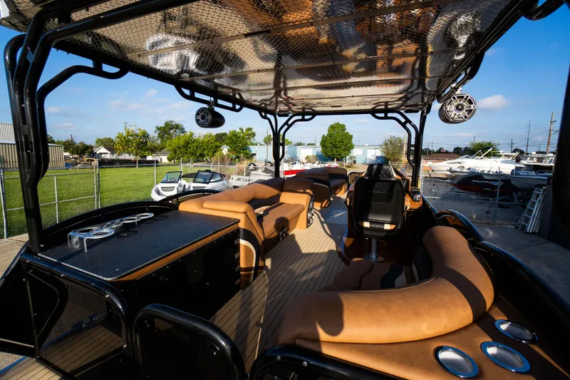 Slide: The Image of Aloha Paradise 300 Sundeck 2026 with luxurious seating and modern design. - 14