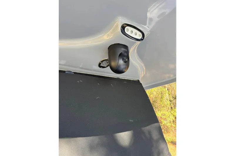 Slide: The Image of 2020 Sea Hunt Gamefish 27 boat with mounted camera and light on the ceiling. - 17