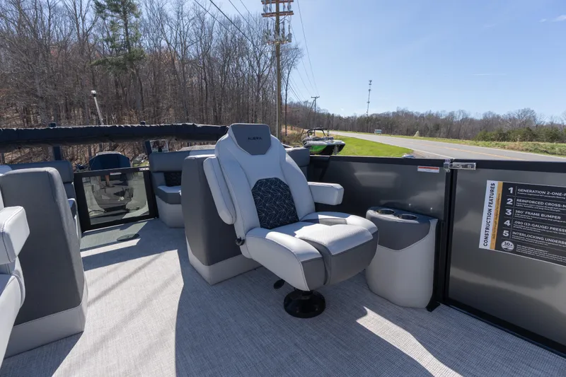 Slide: The Image of Luxurious seating on 2026 Alera M23Q boat, featuring modern design and comfort. - 6