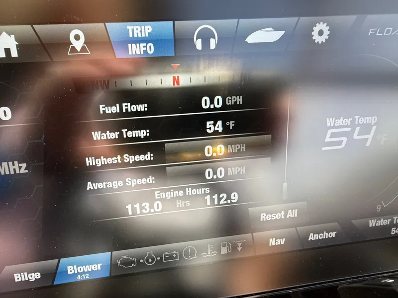 Slide: The Image of Yamaha 242 Limited S 2018 boat dashboard displaying water and engine data. - 13