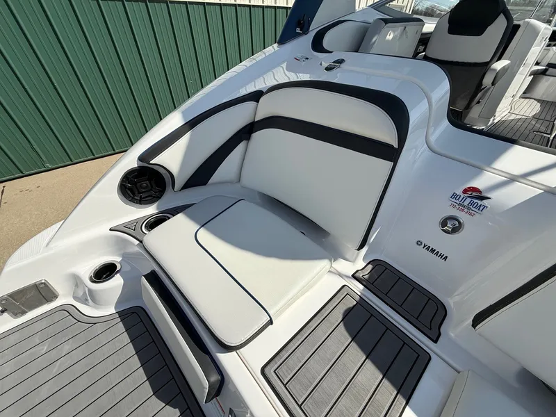 Slide: The Image of Yamaha 242 Limited S 2018 boat interior with seating area. - 34