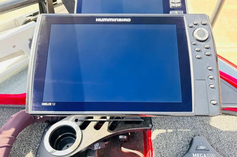 Slide: The Image of Humminbird Helix 12 fishfinder on 2020 Nitro Z21 Pro boat dashboard. - 17
