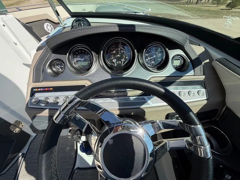 Slide: The Image of Dashboard of 2022 Monterey 278SS Super Sport boat. - 23