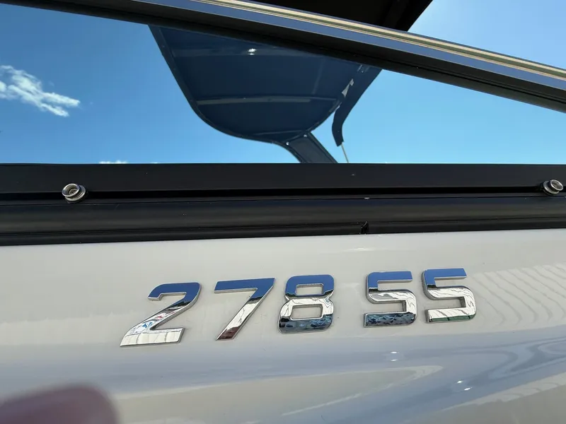 Slide: The Image of Monterey 278SS Super Sport 2022 boat, close-up of nameplate. - 4