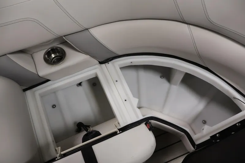 Slide: The Image of Interior storage compartments of a 2021 Viaggio Diamante U boat with cup holder. - 14