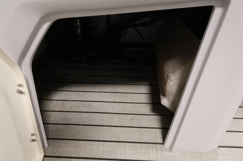 Slide: The Image of Interior compartment of a 2021 Viaggio Diamante U boat, featuring striped flooring. - 18