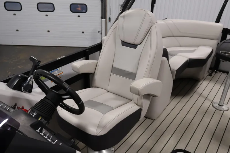 Slide: The Image of Luxurious interior of 2021 Viaggio Diamante U boat with plush seating and modern steering. - 26