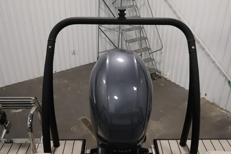 Slide: The Image of 2021 Viaggio Diamante U boat engine in a garage setting. - 37