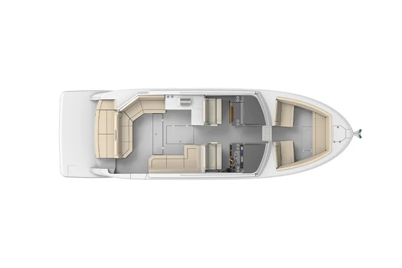 Slide: The Image of Manufacturer Provided Image: Top view of 2025 Regal LS36 boat layout with seating and amenities. - 22