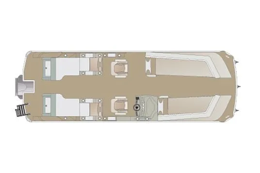 Slide: The Image of Manufacturer Provided Image: Top view layout of 2020 Crest Savannah 250 SLRC pontoon boat. - 11