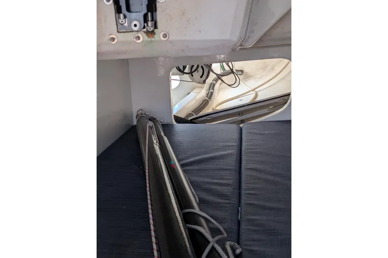 Slide: The Image of Interior view of 2018 J Boats J/121 sailboat, showcasing cabin details and equipment. - 47