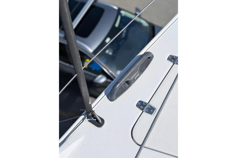 Slide: The Image of Close-up of 2018 J Boats J/121 deck hardware and fittings. - 50