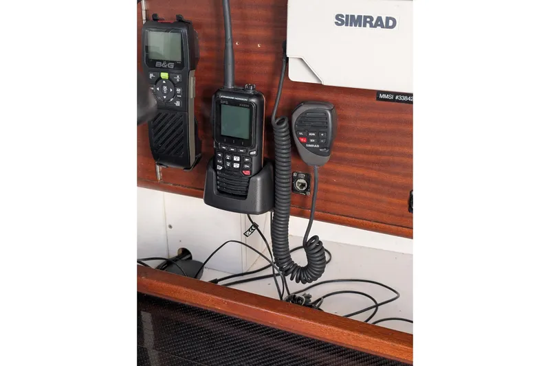 Slide: The Image of Communications equipment on 2018 J Boats J/121, featuring Simrad and B&G devices. - 41