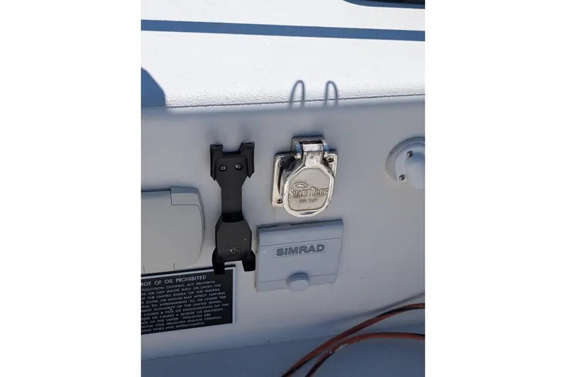 Slide: The Image of Control panel on 2018 J Boats J/121 featuring SmartPlug and Simrad components. - 56