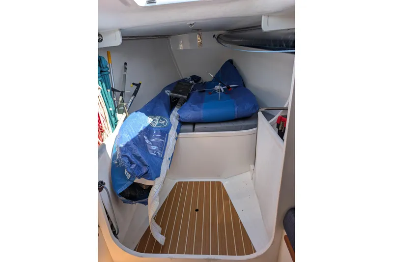 Slide: The Image of Interior cabin of 2018 J Boats J/121 sailboat with equipment and storage. - 22