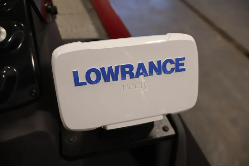 Slide: The Image of Lowrance Hook device on 2022 Tracker Pro 170 boat dashboard. - 21