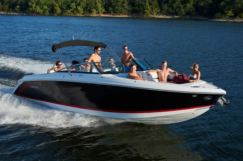 The Image of Manufacturer Provided Image: 2017 Cobalt R30 boat cruising on a lake with passengers. - 0