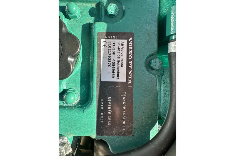 Slide: The Image of Volvo Penta engine label on 2015 Ranger Tugs R-21 EC boat. - 12