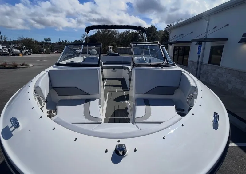 Slide: The Image of Bayliner V20 2026 boat with open deck and seating area. - 10