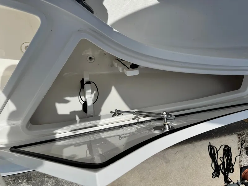 Slide: The Image of Storage compartment in SeaVee 270 Z boat, year 2023. - 30