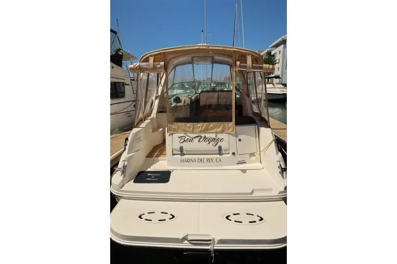 Slide: The Image of 2014 Sea Ray 330 Express Cruiser docked at Marina del Rey, California. - 3