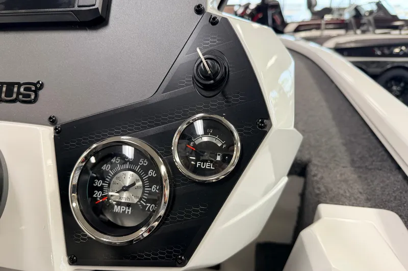 Slide: The Image of Dashboard of 2026 Vexus AVX 1985s boat with speedometer and fuel gauge. - 8