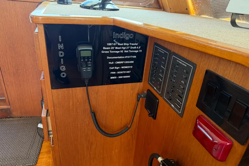 Slide: The Image of Luxurious bedroom and bathroom interior of 1997 Real Ships 61' Islander yacht. - 15