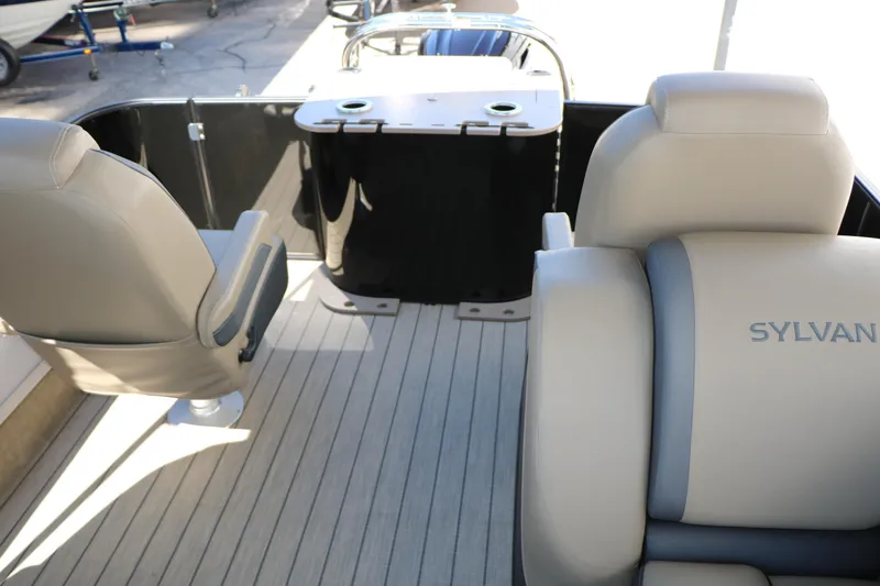 Slide: The Image of Interior of 2026 Sylvan Mirage X3 Party Fish boat with comfortable seating. - 21