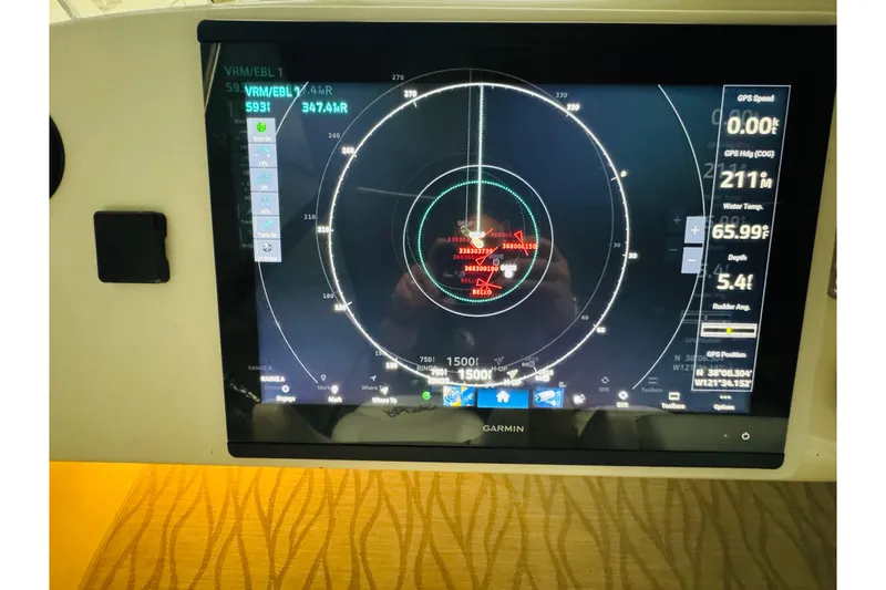 Slide: The Image of Garmin navigation display on 1999 Sea Ray 400 Sedan Bridge yacht. - 41