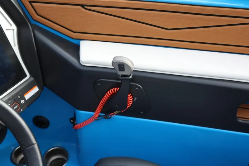 Slide: The Image of Interior of 2022 Tigé Z3 boat with modern dashboard and safety features. - 38