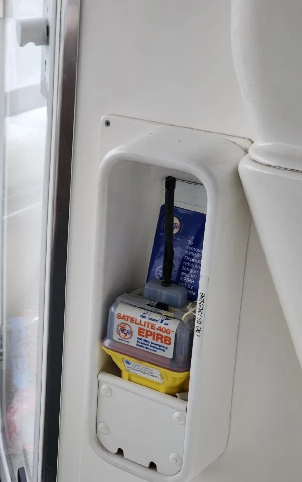 Slide: The Image of EPIRB on Silverton 422 Motor Yacht, year 2000. - 34