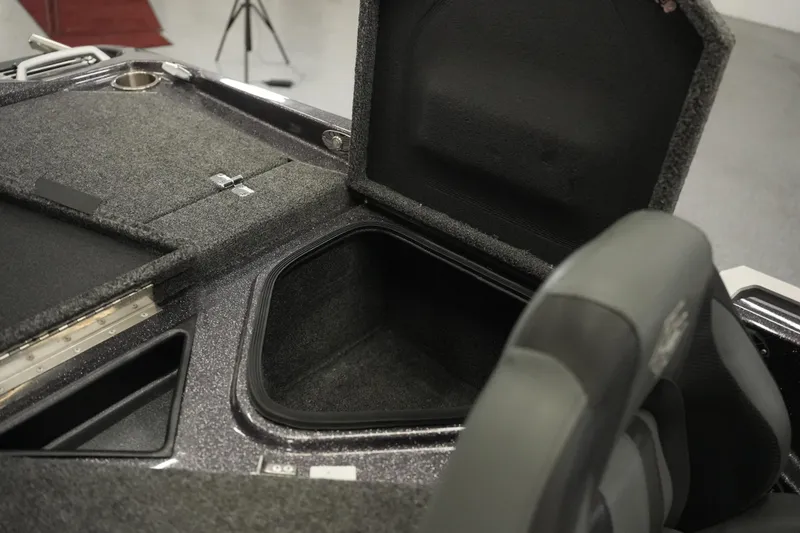 Slide: The Image of 2025 Bass Cat Puma STS interior with dual seats and center console. - 24