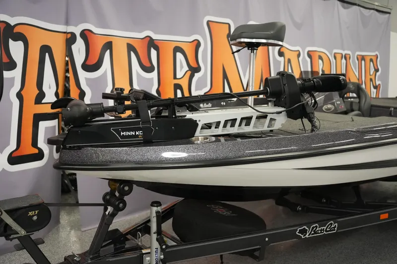 Slide: The Image of 2025 Bass Cat Puma STS trailer wheels with stylish black rims and unique design. - 3