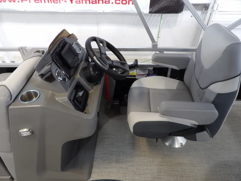 Slide: The Image of Interior of 2026 Avalon Venture 85 Rear Fish with steering console. - 24