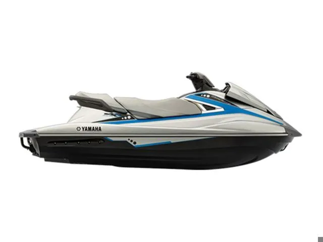 The Image of 2015 Yamaha WaveRunner VX jet ski, side view, blue and gray design. - 1