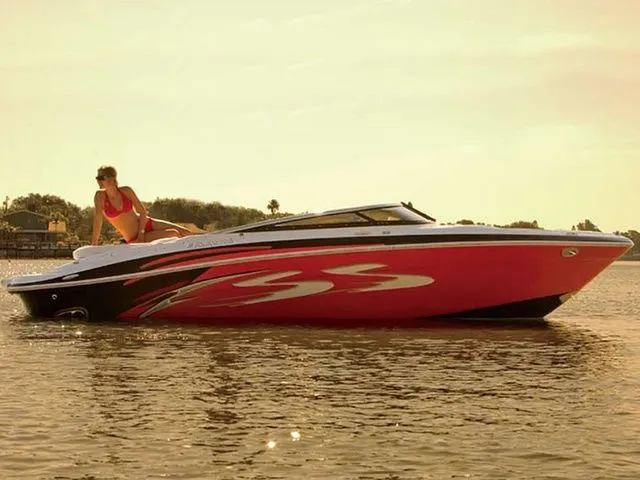 The Image of 2011 Four Winns H200 SS boat on calm water at sunset. - 1