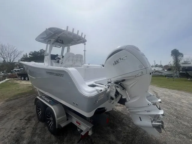 Slide: The Image of 2026 Sportsman Open 252 Center Console boat on trailer. - 4