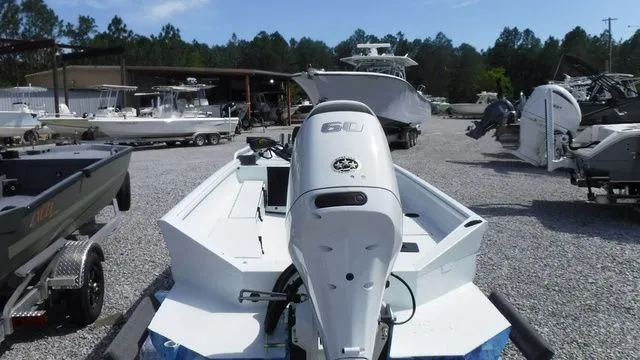 Slide: The Image of 2026 Excel Boats Viper F4 1751 outdoors with outboard motor. - 3