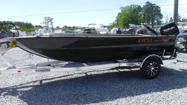 The Image of 2026 Excel Boats River Warrior 1751 on trailer, Suzuki engine. - 1