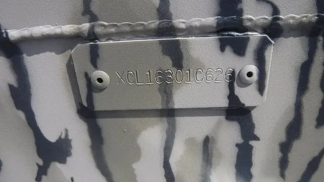 Slide: The Image of Serial number on Excel Boats Eclipse 17’ 2026, gray-black striped. - 7